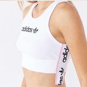 Adidas White Tank with Black Logo ASO Cassie in Euphoria